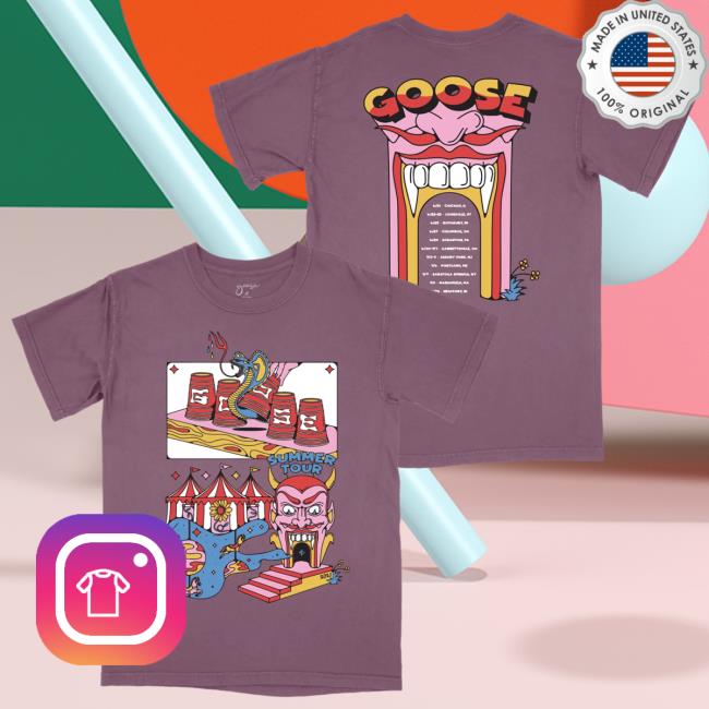 Official Goose The Band Merch Goosetheband Summer Circus Tour Popover Shirt