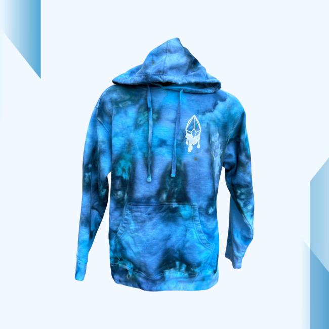 Slvr Lnng - Crystal-Infused Clothing Crystal Hamsa Mid-Weight Tie-Dye Shirts