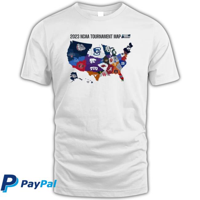 Nba 2023 Ncaa Tournament Map March Madness shirt, hoodie, tank top, sweater and long sleeve t-shirt