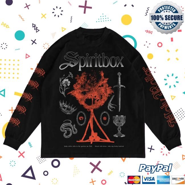 Official Spiritbox Merch Store Spirit Box Holy Roller Black Long Sleeve Tees Spiritbox Clothing Shop