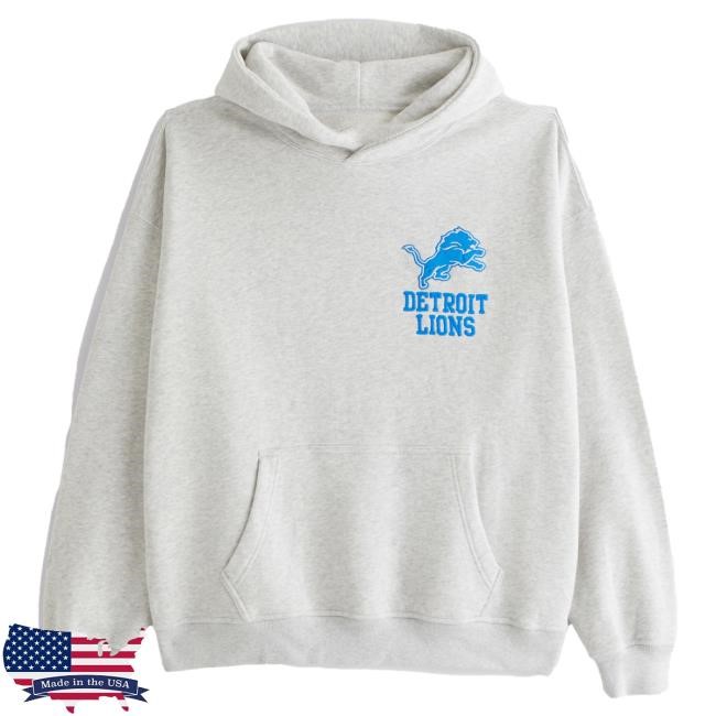 Official Abercrombie And Fitch Detroit Lions Graphic Popover Hoodie NFL by Abercrombie