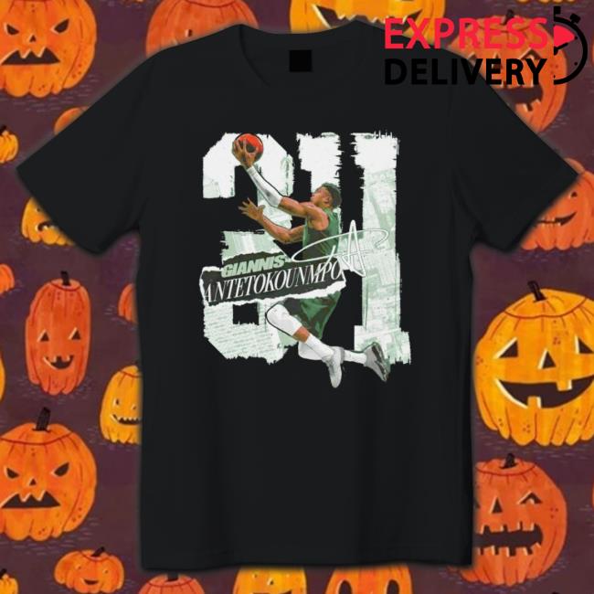 Giannis Antetokounmpo Milwaukee Bucks Rough Signature Sweatshirts