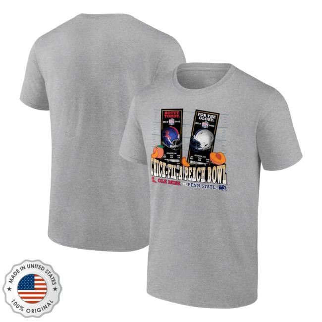 Official Penn State Nittany Lions Online Store Ole Miss Rebels Vs. Penn State Nittany Lions 2023 Peach Bowl Matchup Unmatched Excellence T-Shirt
