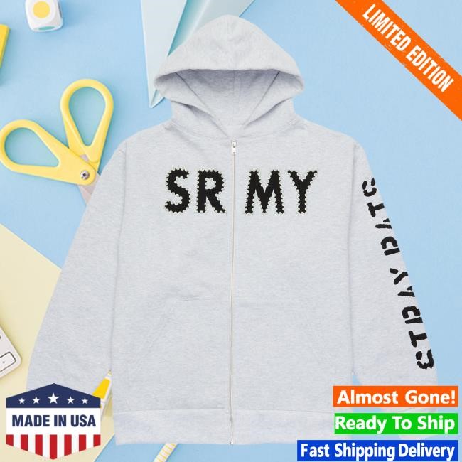 Official Stray Rats SRMY Glitter Zip Pullover Hoodie
