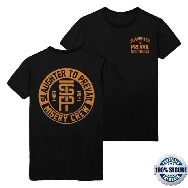 Official Sumerian Records Merch Store Slaughter To Prevail - Misery Crew Gold Ink Top Shirt