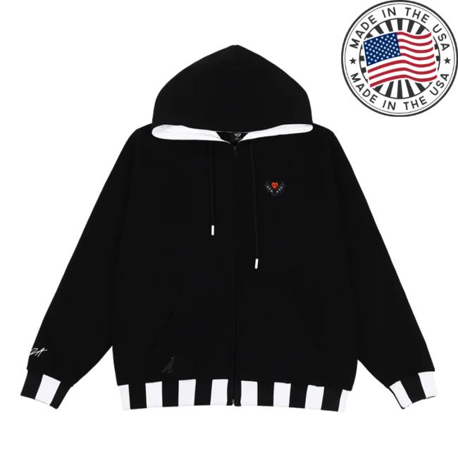 Official Hardcore Heart Black Zip-Up Hoodie