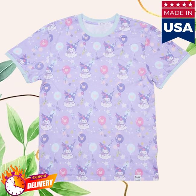 Official Sanrio Apparel Clothing Kuromi Merch Kuromi X Loungefly Carnival Unisex Ringer T Shirt Sanrio Shop Store