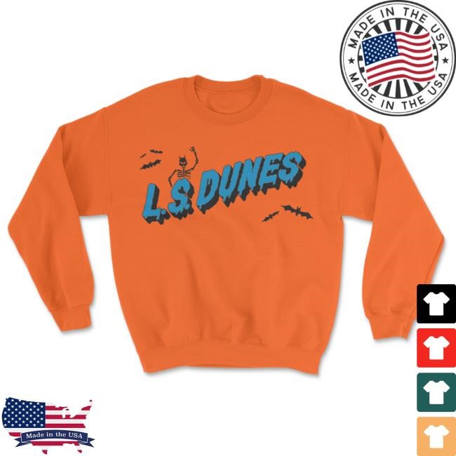 Official Lsdunes Store Shop Ls Dunes Spooky Skeleton Sweatshirt (Orange)