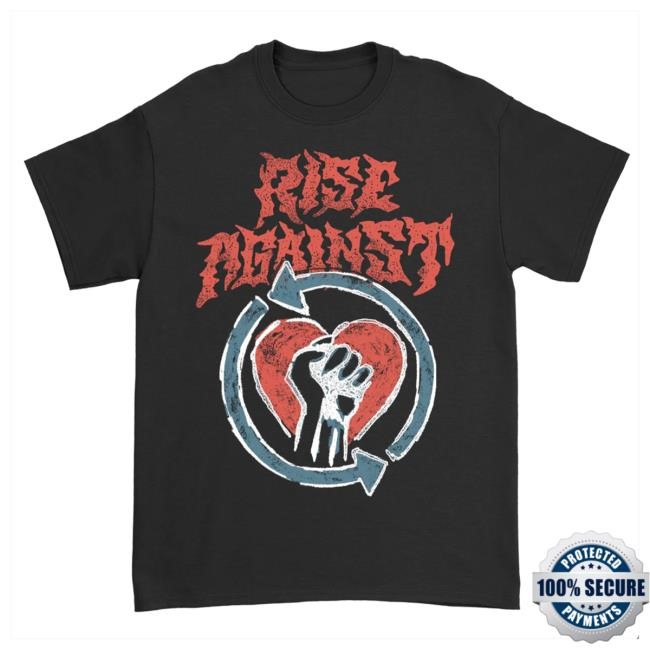 Official Rise Against Chalk HeartFist Tee (Black)