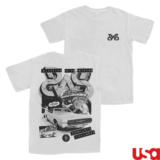 Official Sumerian Records Sleeping With Sirens Merch Store Apathetic White Tshirt SleepingWithSirens Clothing