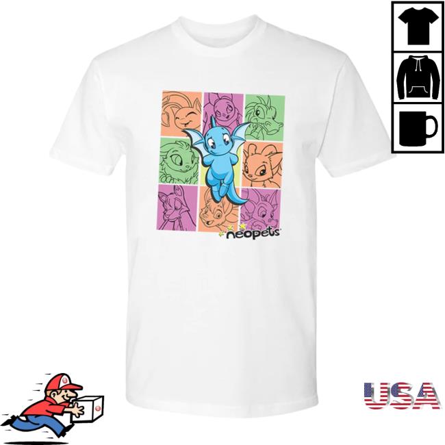 Official Neopets Merch Neopets Shoyru Grid Long Sleeve T Shirt