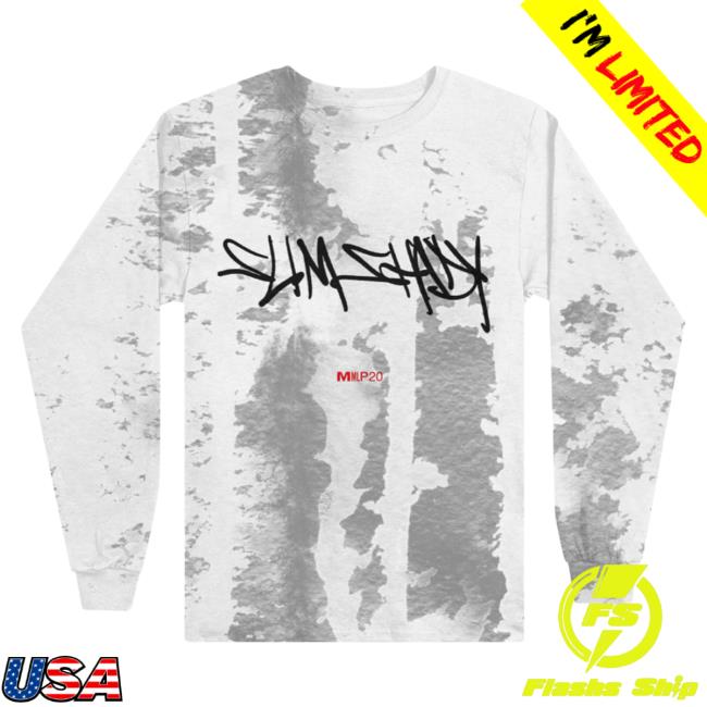 Official Eminem Slim Shady Clothing Shop Store Slim Shady Long Sleeve Shirt Grey Tie Dye SlimShady Merch
