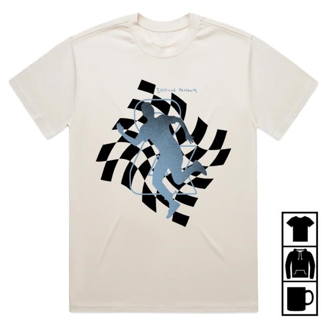 Bastille Band Bastille Checkered Man Natural Top Shirt Bastille Official Merch Store