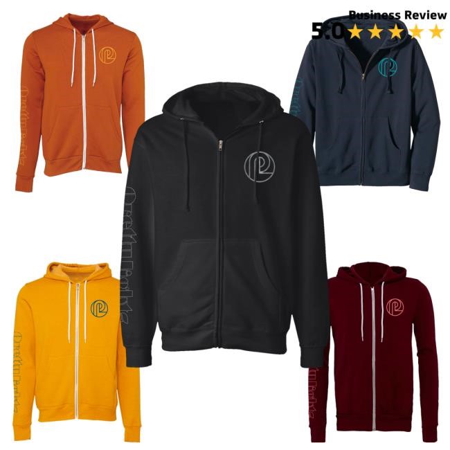 Official Pretty Lights Merch Pretty Lights Badge Logo Zip Pull Over Hoodie (Black) PrettyLights