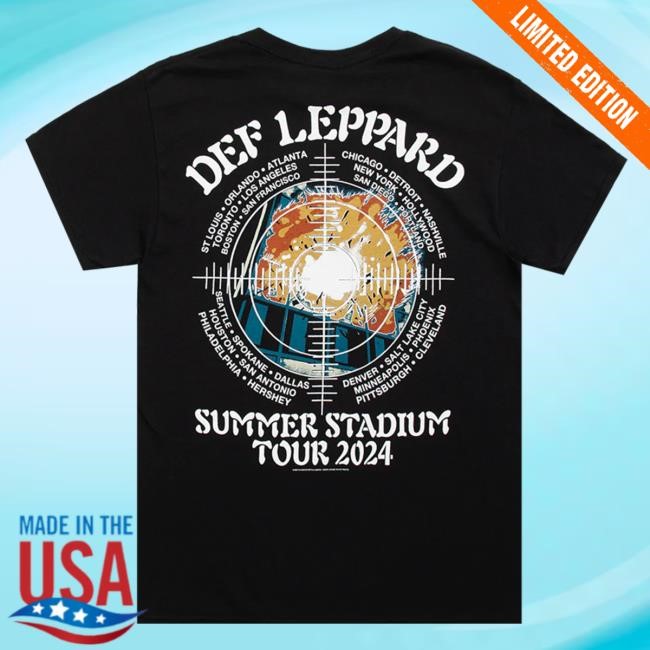 Vintage Summer Stadium Tour 2024 New T-Shirt - Def Leppard Official Store