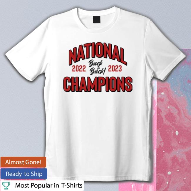 Back To Back 2022-2023 National Champions Georgia Bulldogs Hooded Sweatshirt