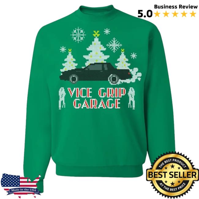 Official Vice Grip Garage Vgg Merch Vgg Ugly Holiday Popover Hoodie