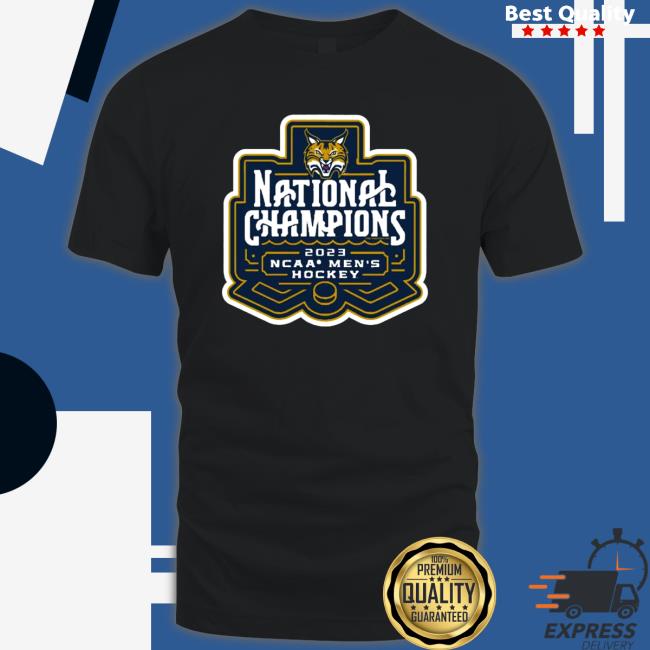 Official Quinnipiac Bobcats National Champions 2023 NCAA Men’s Hockey Tee Shirt