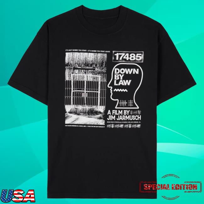 Official Brain Dead Merch Store We Are Brain Dead X Jim Jarmusch Down By Law Top Shirt - Black Brain Dead Apparel Clothing Shop BrainDead