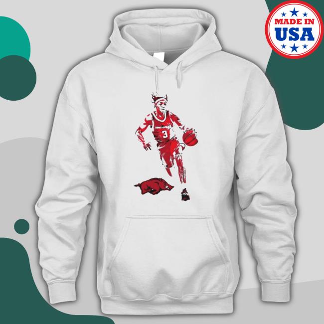 Official Arkansas Razorbacks Nick Smith Jr Dribble Hooded Sweatshirt