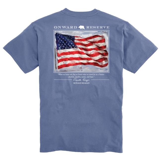 Onward Reserve Graphic Old Glory Tee Washed Red Vintage Wash Comfort Old Glory Tee Onward Reserve