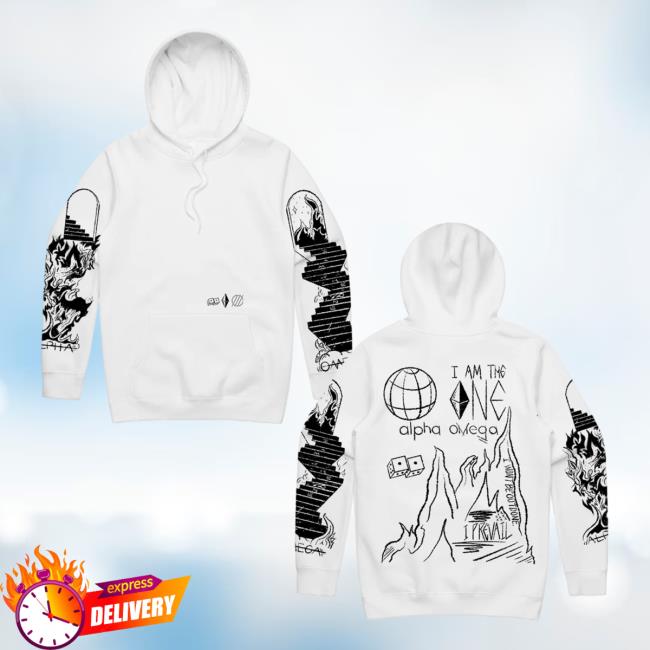 Official I Prevail Merch Store I Prevail Alpha Omega Hoodies (White) I Prevail Apparel Clothing Shop IPrevail