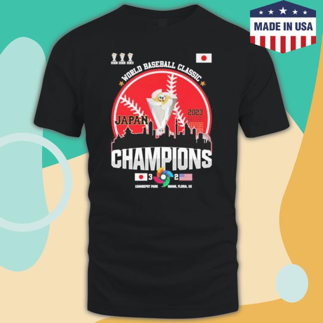 3X World Baseball Classic Champions Japan Baseball Legend 2023 Shirt