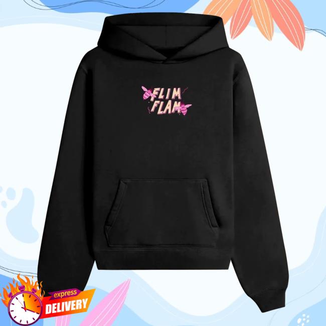 Official The Official Flim Flam Shop Merch Store – Flamingo Flim Flam Bee Hoodies Black