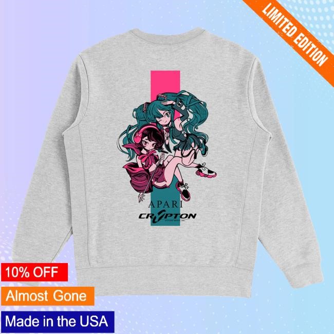 Official Apari Shop Miku and Winnie Crew Neck Sweatshirt Apari