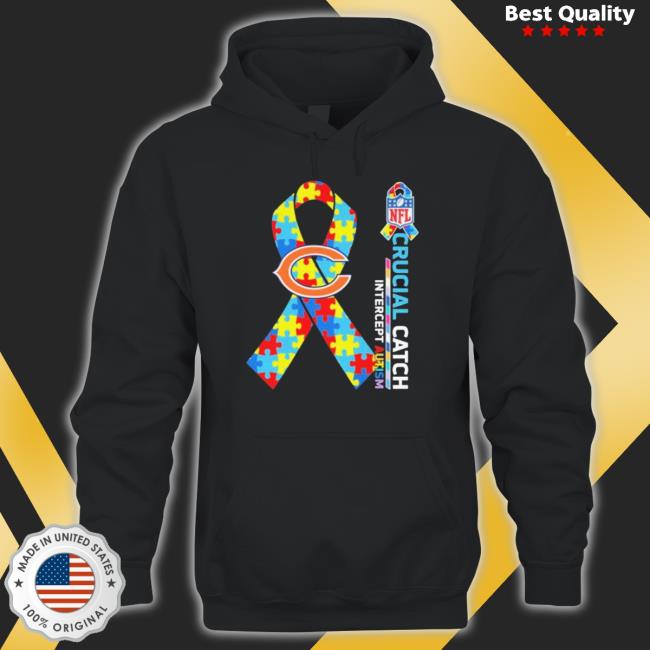 Chicago Bears Crucial Catch Intercept Autism T-Shirt