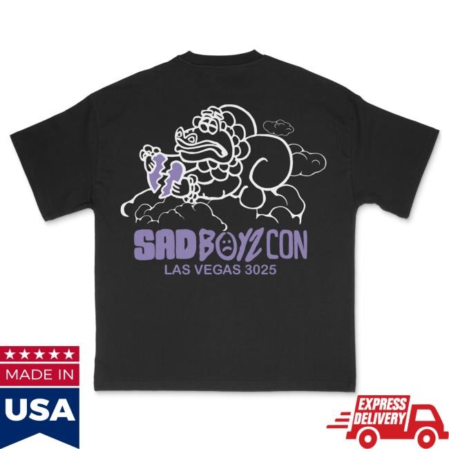 Official Sad Boyz Merch Sad Boyz Dragon Cloud Zip-up Hoody - Purple Print