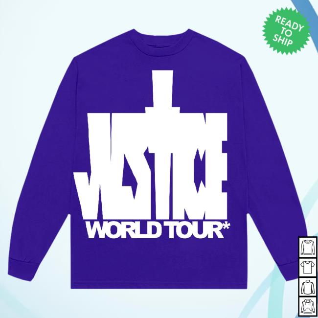 Official Justin Bieber Merch Store Shop Justin Bieber Justice World Tour Purple Long Sleeve Hot Shirt JustinBieber Apparel Clothing