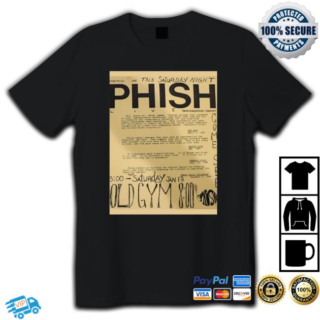Phish Live 2023 January 13Th Old Gym Burlington Vermont T-shirt