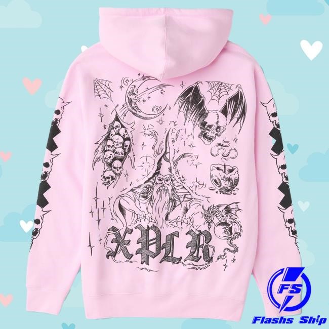 Official Sam And Colby Merch Store Inked Hood Light Pink Xplr Shop