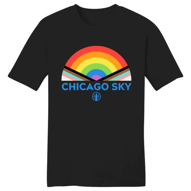 Chicago Sky Team Sky Pride Rainbow T Shirt Chicago Sky Official Shop Merch Store