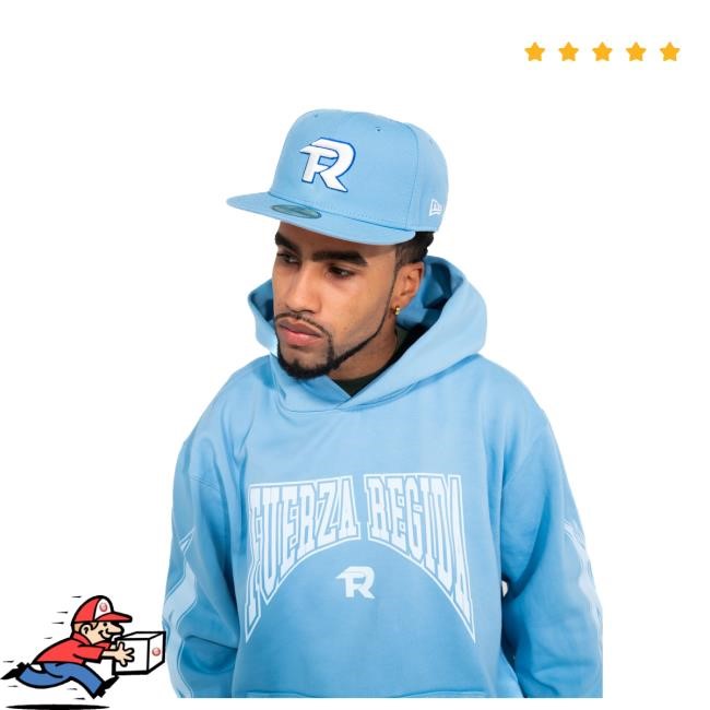 Fuerza Regida Fr Fitted Cap - Blue | Fuerza Regida Merch Store Official