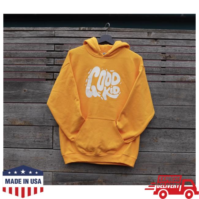 Official Good Kid Merch Store Good Kid Logo Pullover Hoodie - Gold Good Kid Clothing Shop GoodKid