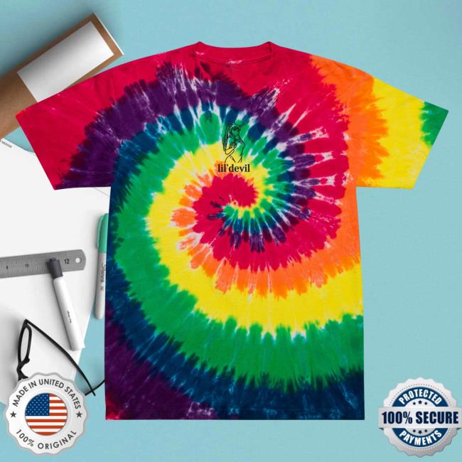 Official Yujin Clothing Lil Devil Tie Dye T-Shirt Classic Rainbow Tie-Dye