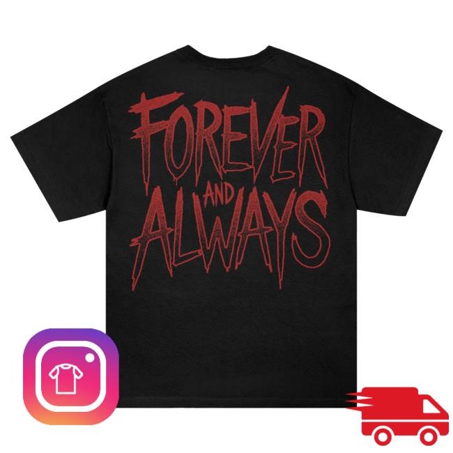 Official Motionless In White Merch Store Infamous Forever And Always Tshirt (Black)