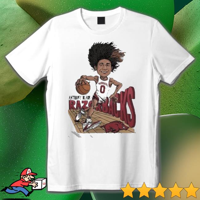 Arkansas Men’s Basketball Anthony Black Caricature Hooded Sweatshirt