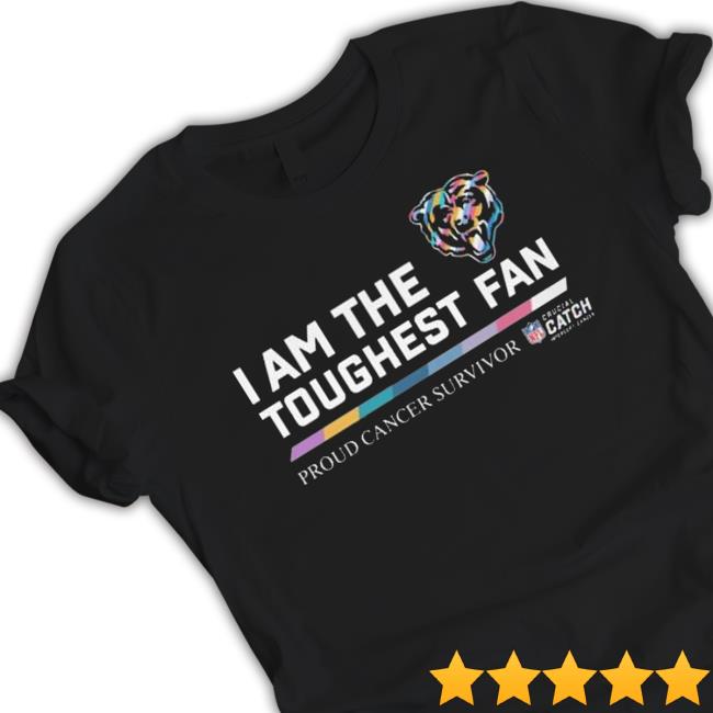 Chicago Bears I Am The Toughest Fan Proud Cancer Survivor Long Sleeve Shirt