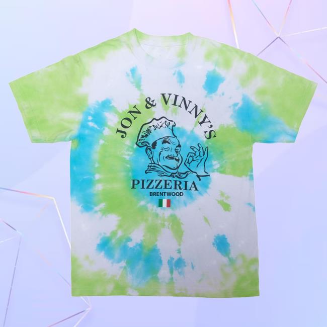 Jon And Vinny's OG Pizza Man Tee Brentwood Tie Dye Tee Shirt Jonandvinnys