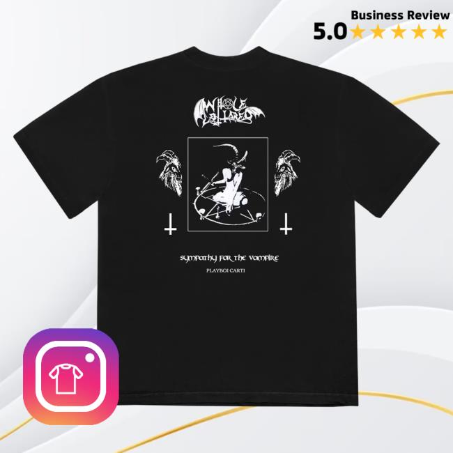 Official Playboi Carti Merch Playboi Carti Whole Lotta Red Sympathy For The Vampire Shirts Black PlayboiCarti Clothing Shop Store