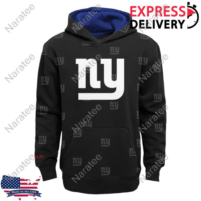 Official Dick's Sporting Goods Clothing Shop Store Mitchell & Ness New York Giants All Over Print Black Crewneck 3D AOP Dickssportinggoods Merch