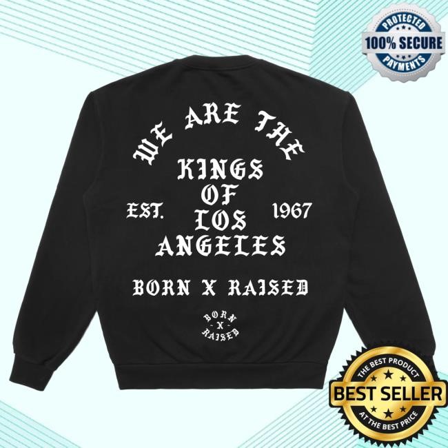 Official Born X Raised Merch Store Shop Born X Raised + Kings Memorial Crewneck: Black BornxRaised