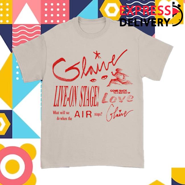 Glaive Merch Glaivemusic Live On Stage Red Ink Hoodie