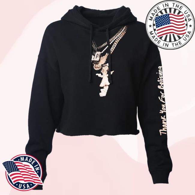 Official Toosii Merch Store Toosii Thank You For Believing Chains Cropped Black Hoodie Toosii Apparel Clothing Shop Toosii2x