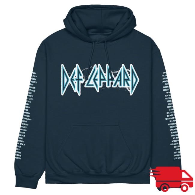 Official Def Leppard Merch Electric Summer Tour 2025 Attractive Hoodie
