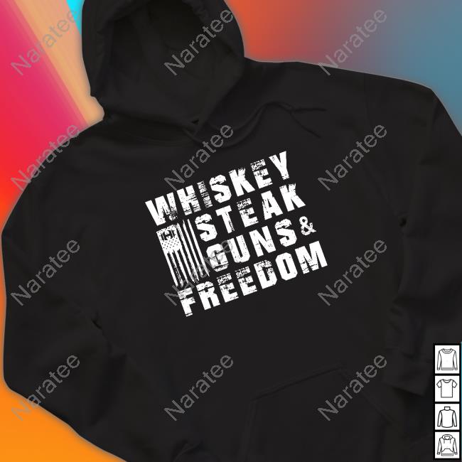 Official Hodgetwins Whiskey Steak Guns And Freedom T-Shirt