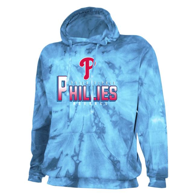 Official Dicks Sporting Goods Stitches Adult Philadelphia Phillies Light Blue Tie Dye Sweatshirts Dickssportinggoods Tie-Dye